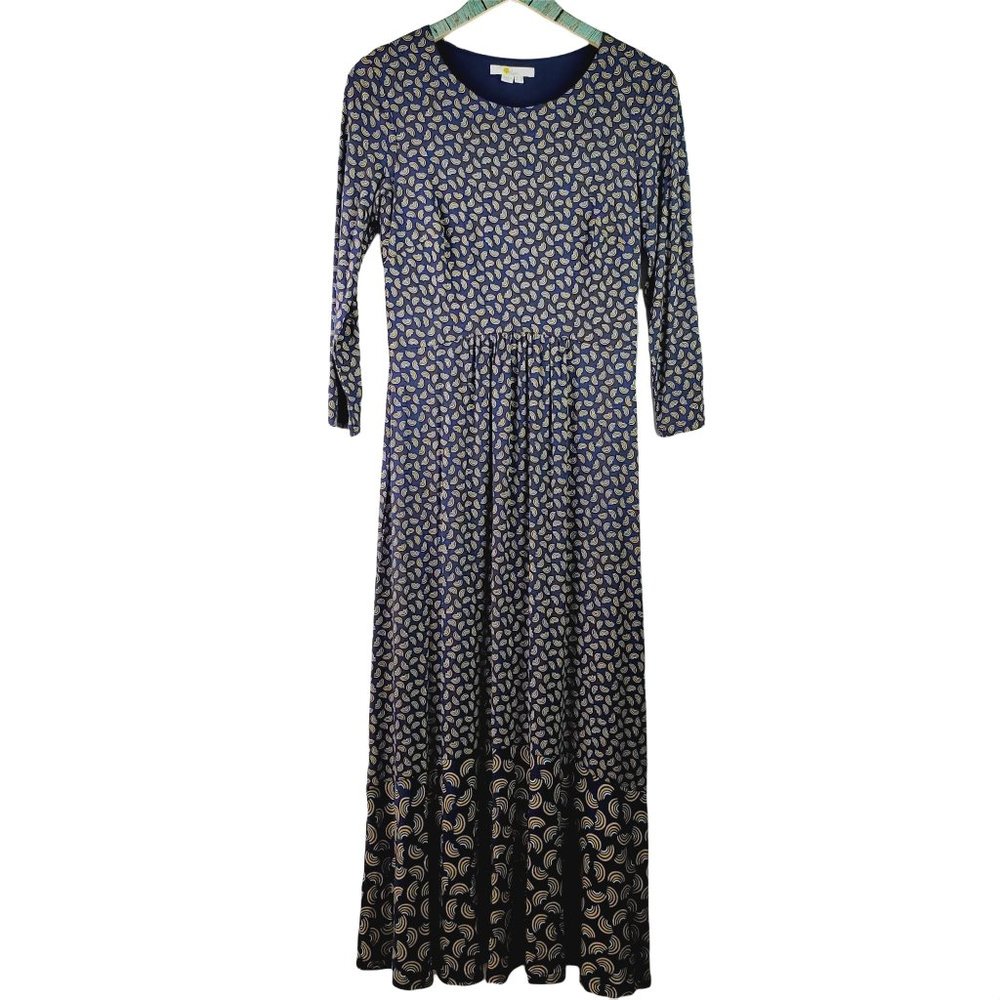 Boden Rainbow Pattern Long Sleeve Maxi Dress Sz 4R NWOT